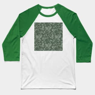 Dark Sage Winter Leaves Baseball T-Shirt